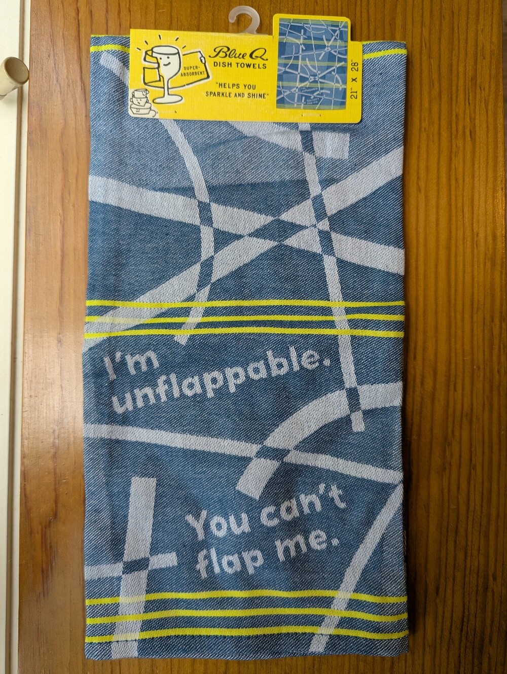 🎁 NWT Blue Q "I'm Unflappable" Dish Towel